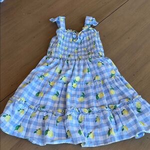 Janie and Jack Lemon Checkered Dress